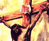 Artist's impression of Christ on the cross.