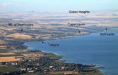 Shore of the northern end of the Sea of Galilee. Copyright, BiblePlaces.